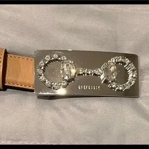 Gucci | Accessories | Stunning Neutral Tan And Rhinestone  display picture 2